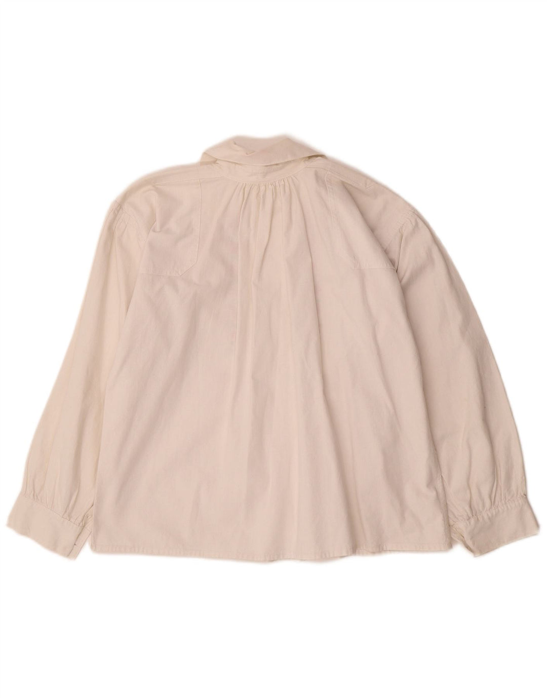 VINTAGE skjortebluse til kvinder UK 12 Medium White Floral