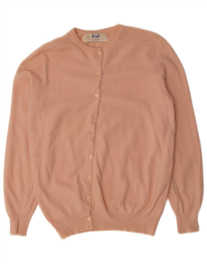 PRINGLE dame cardigan sweater EU 38 Medium Pink Cashmere