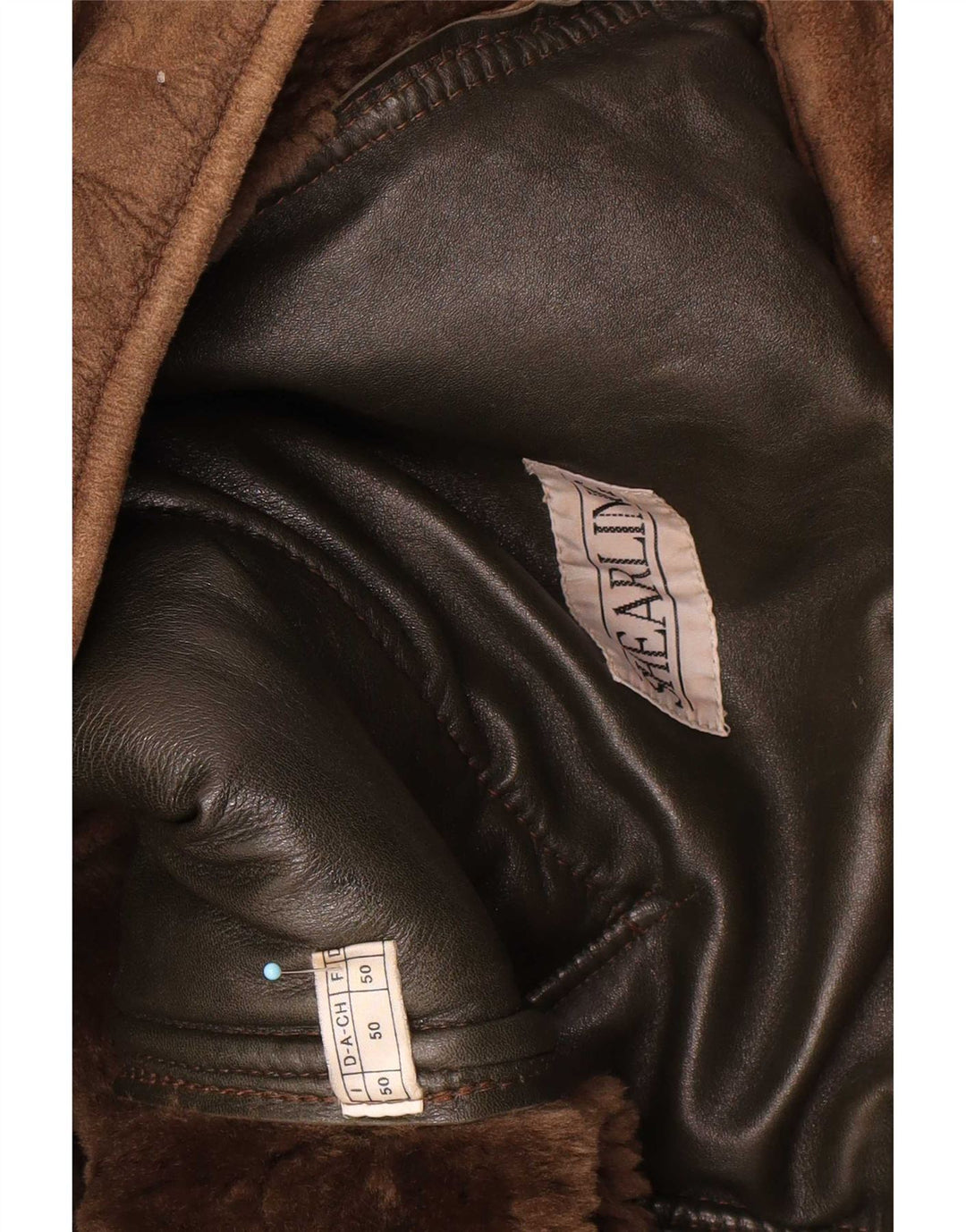 Vintage Herre Shearling Jacket IT 50 Large Brown