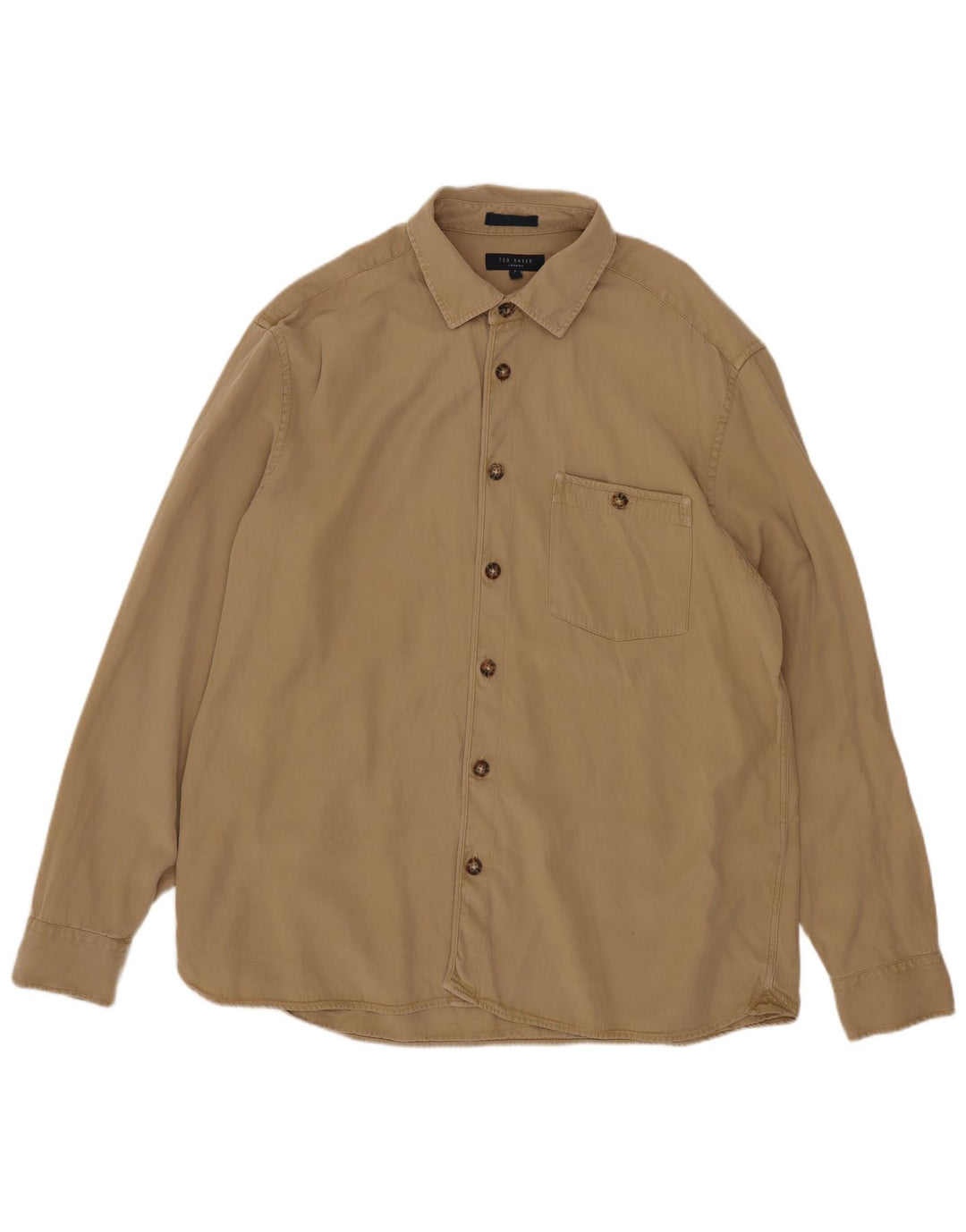 Ted Baker Herreskjorte str. 4 Large Beige Lyocell