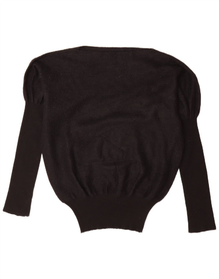 Les Copains Dame Oversized Boat Neck Jumper Sweater IT 42 Medium Sort