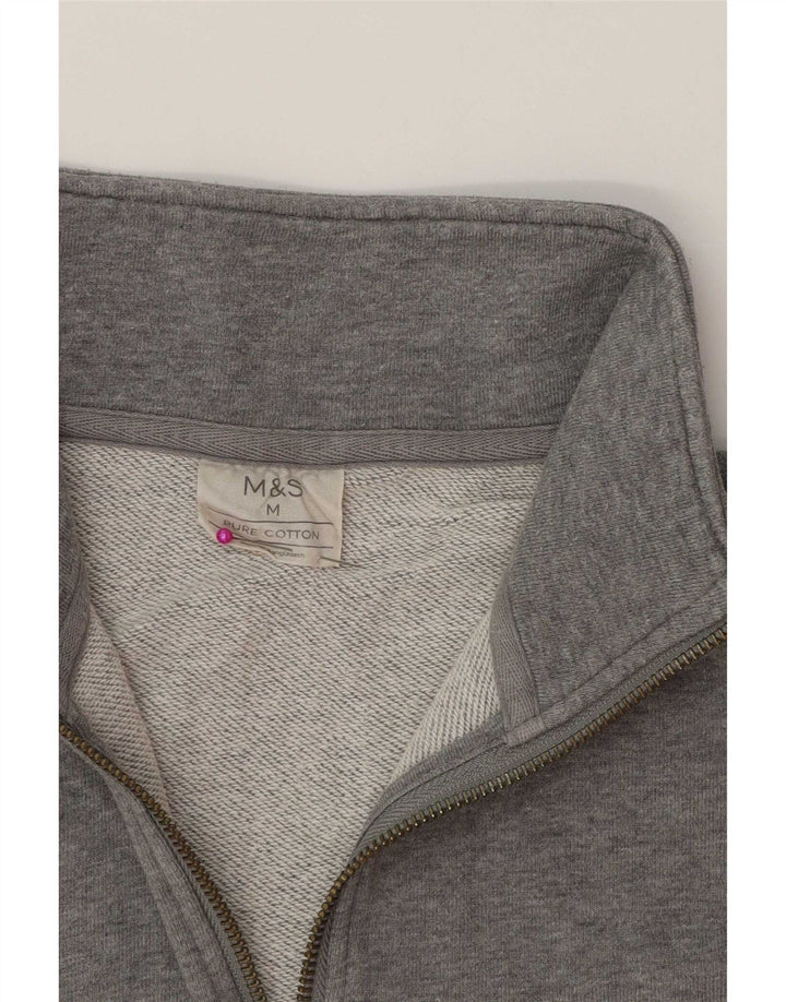 Marks & Spencer Sweatshirt med lynlås til mænd mellem grå bomuld