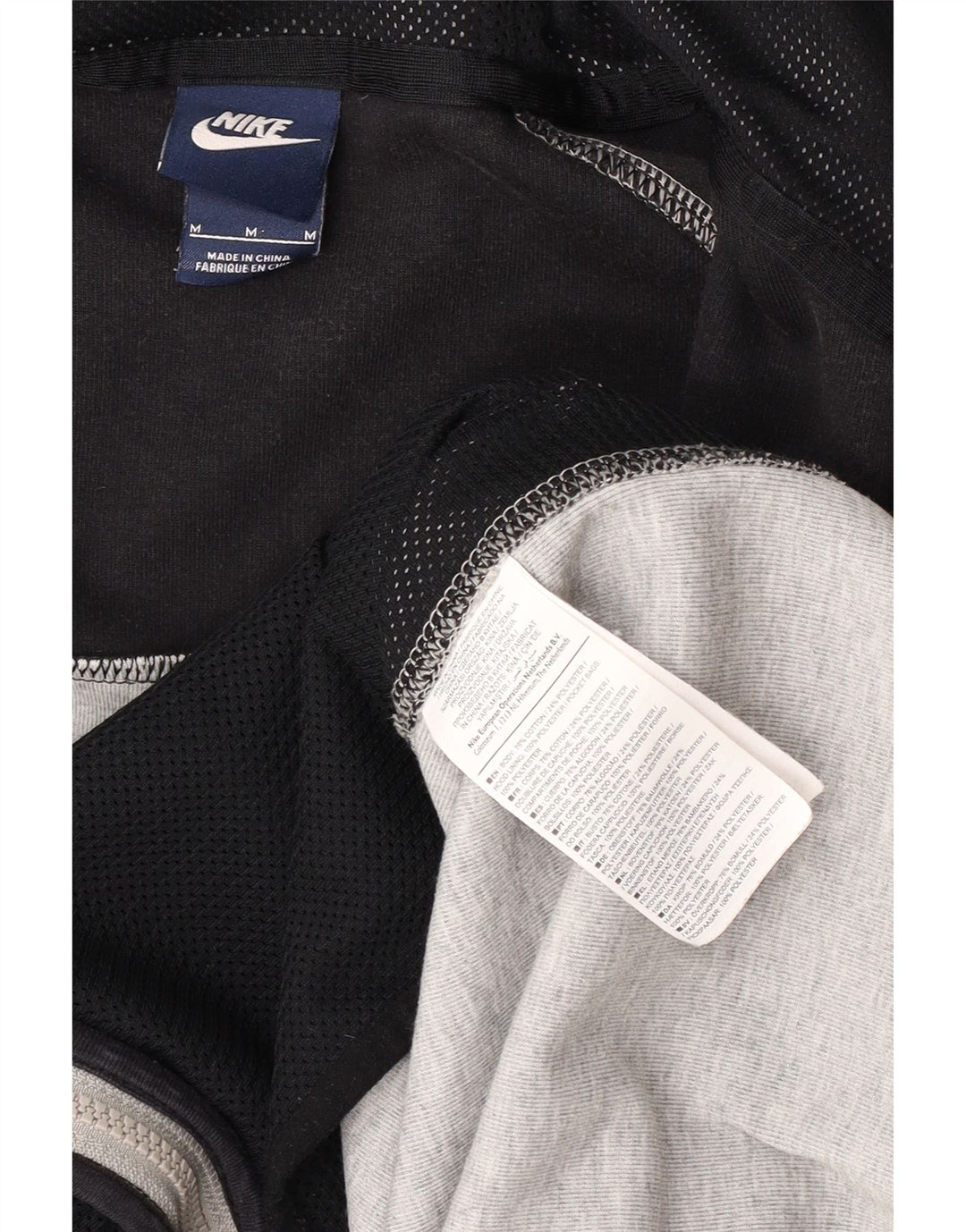 Nike hættetrøje med lynlås til mænd mellemgrå Colourblock Bomuld