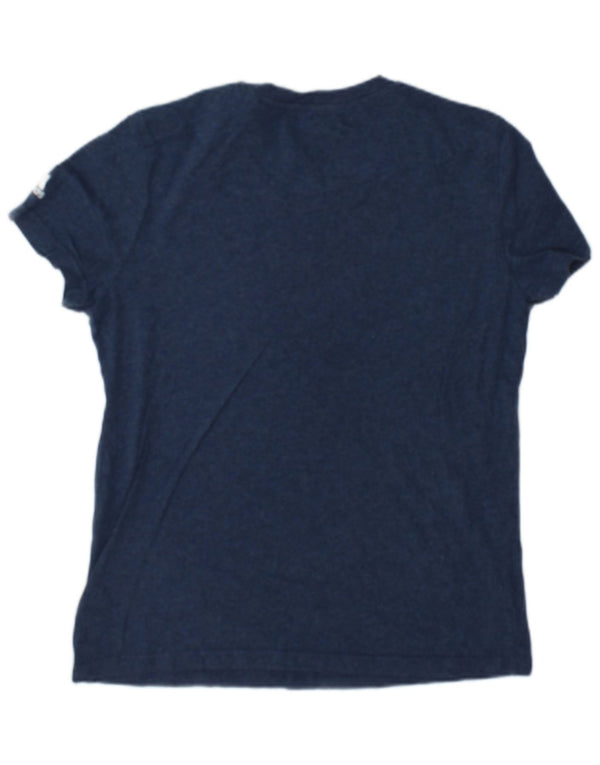 Adidas Dame Grafisk T-Shirt Top UK 16/18 Stor Marineblå Bomuld