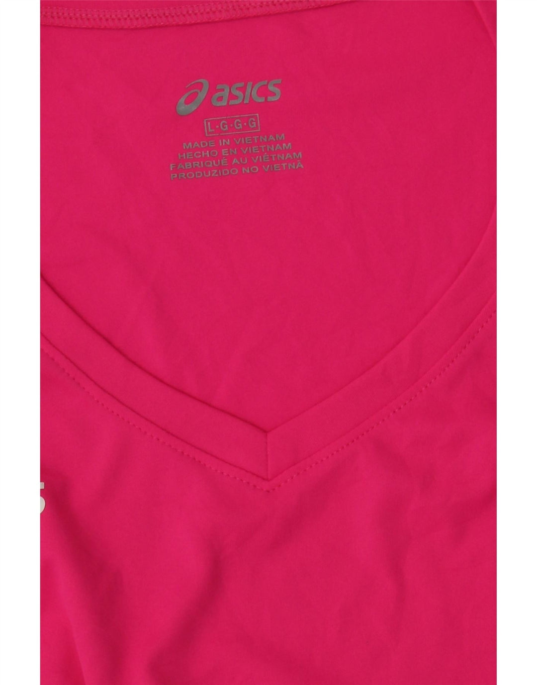 ASICS Womens T-Shirt Top UK 14 Large Pink Polyester Vintage Asics and Second-Hand Asics from Messina Hembry 