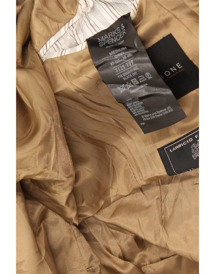 Marks & Spencer Herre Overfrakke UK 38 Medium Sort Polyester