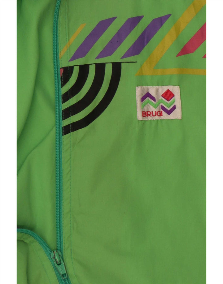 Brugi Herre Loose Fit træningsdragt Topjakke Stor Grøn Colourblock Polyester