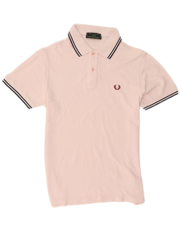 Fred Perry Herre poloshirt Medium Pink Stribet bomuld