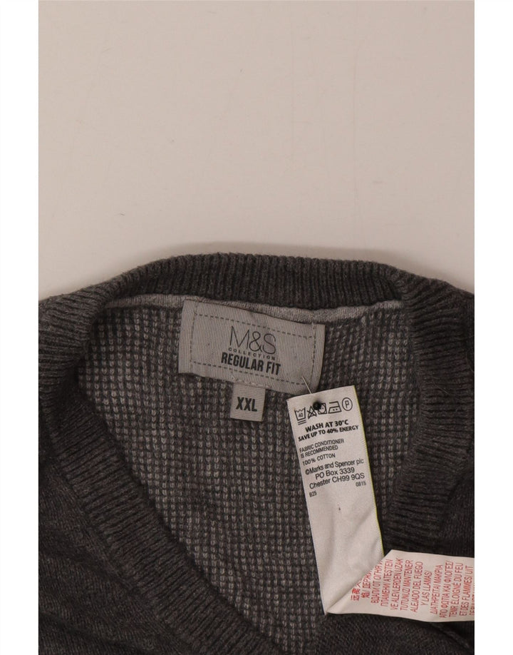 Marks & Spencer Herre Regular Fit Vest Tank Top 2XL Grå Bomuld