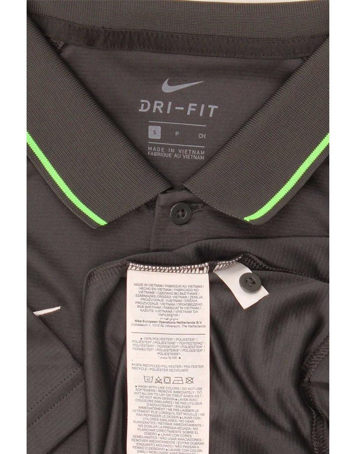 Nike Dri Fit poloshirt til mænd, lille grå colourblock polyester