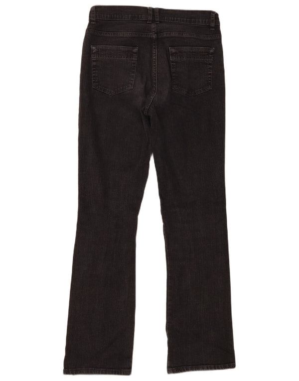 Marks & Spencer Womens Bootcut Jeans UK 10 Small W30 L29 Black Cotton
