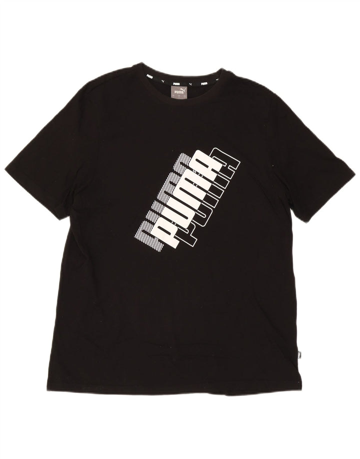 Puma Herre Grafisk T-Shirt Top Stor Sort