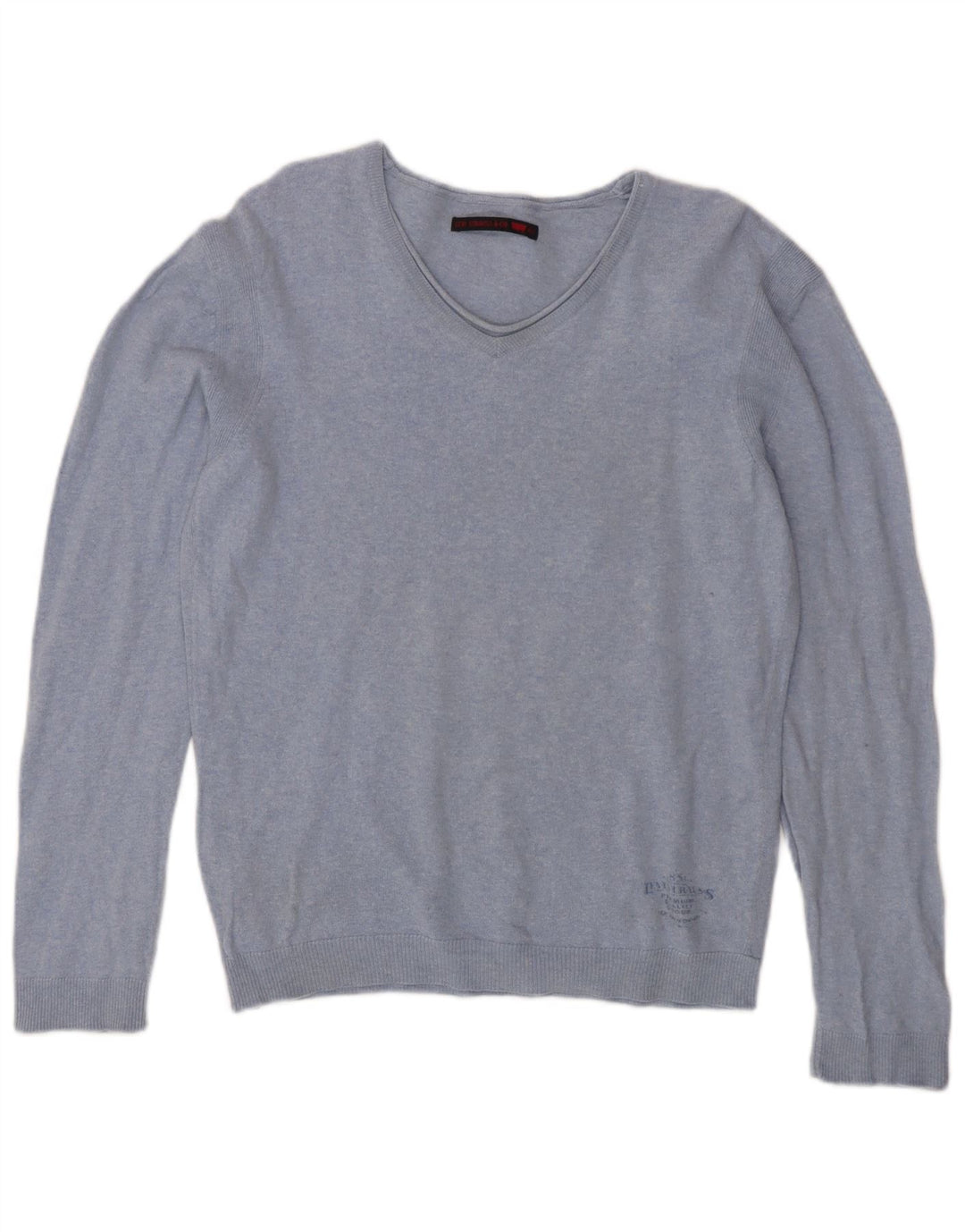 Levi's Dame V-hals sweater UK 16 Stor Blå Bomuld