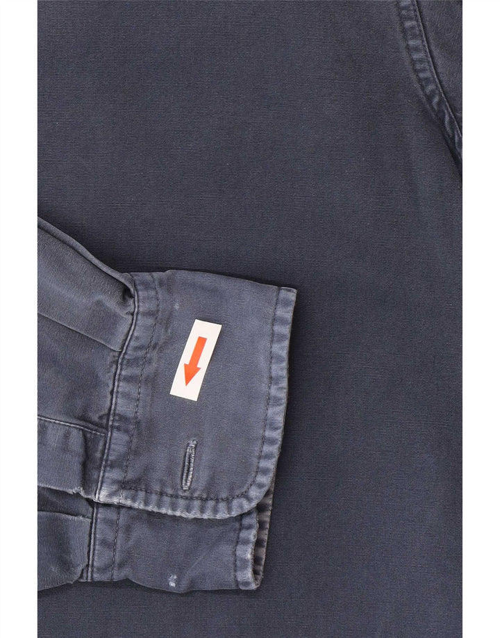 Schott Herreskjorte Large Blue Cotton
