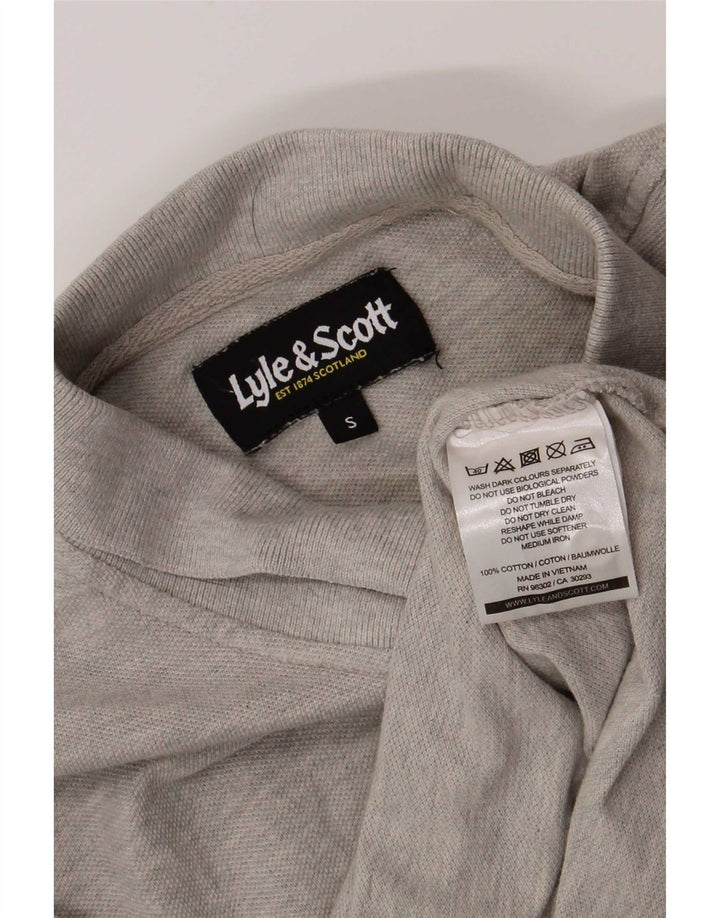 Lyle & Scott herre poloskjorte lille grå flækket bomuld