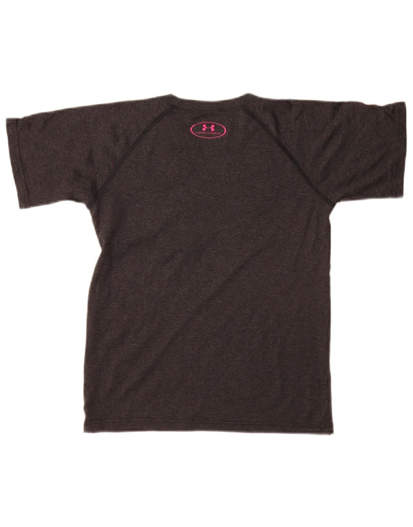 UNDER ARMOUR Piger løs Grafisk T-Shirt Top 7-8 År Lille Grå
