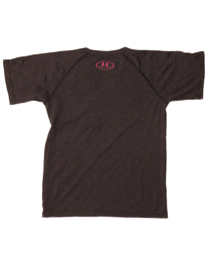 UNDER ARMOUR Piger løs Grafisk T-Shirt Top 7-8 År Lille Grå