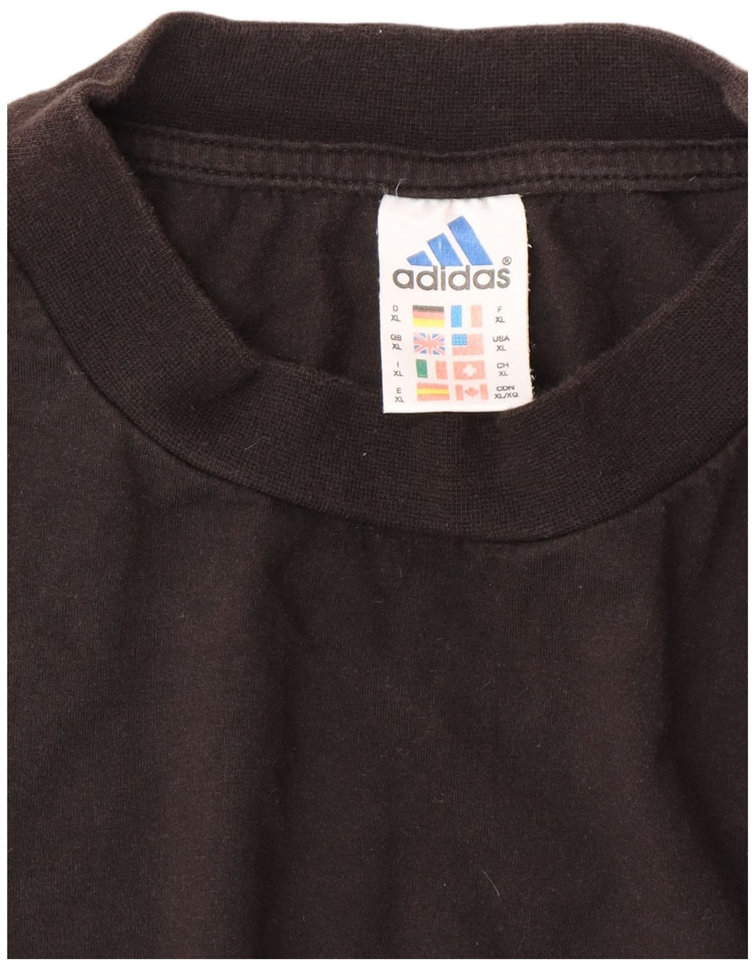 Adidas Herre T-Shirt Top XL Sort Bomuld