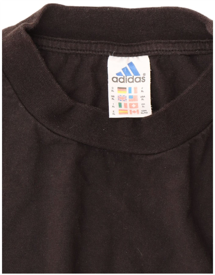 Adidas Herre T-Shirt Top XL Sort Bomuld