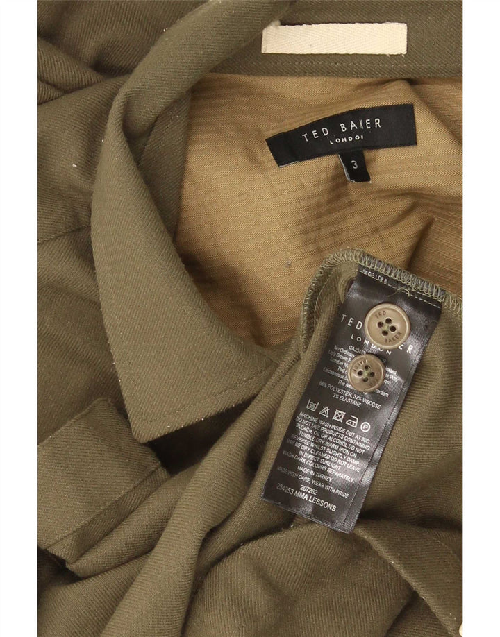 Ted Baker Herreskjorte str. 3 Medium Khaki Polyester