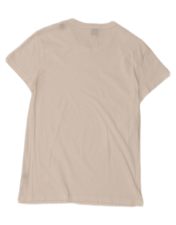 Gianfranco Ferre Herre grafisk T-shirt Top Medium Hvid Bomuld