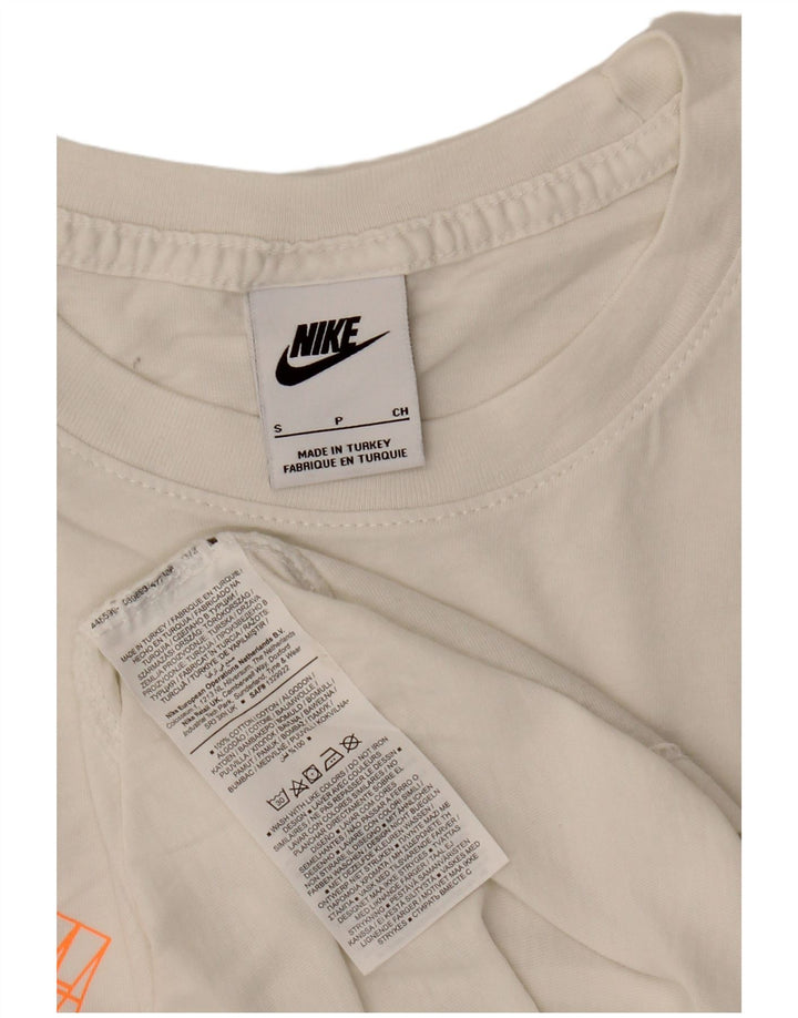 Nike grafisk t-shirt top til mænd, lille hvid bomuld