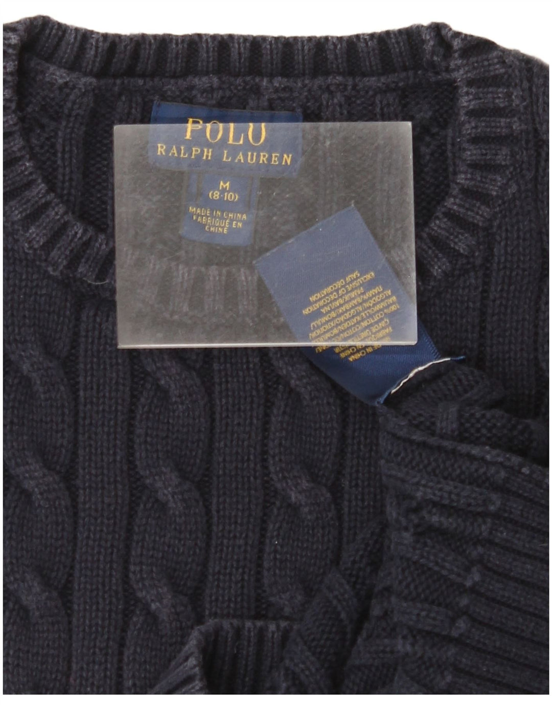 POLO RALPH LAUREN Pige sweater med rund hals 8-9 år Mellem marineblå