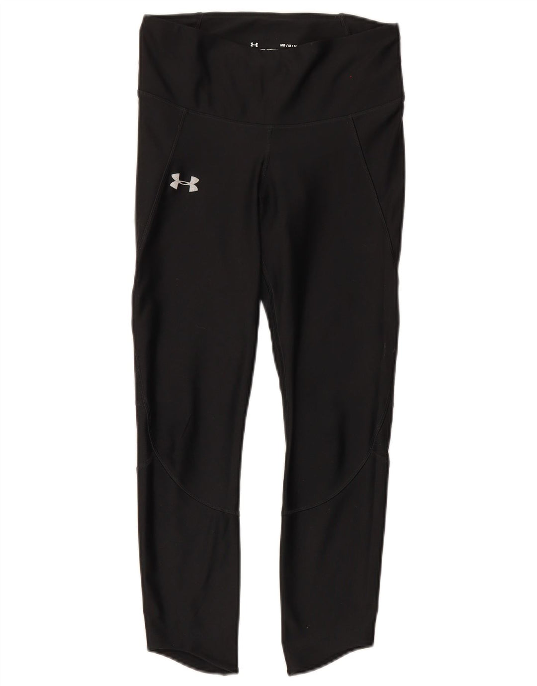 Under Armour Womens Heat Gear Leggings UK 12 Medium Black Polyester