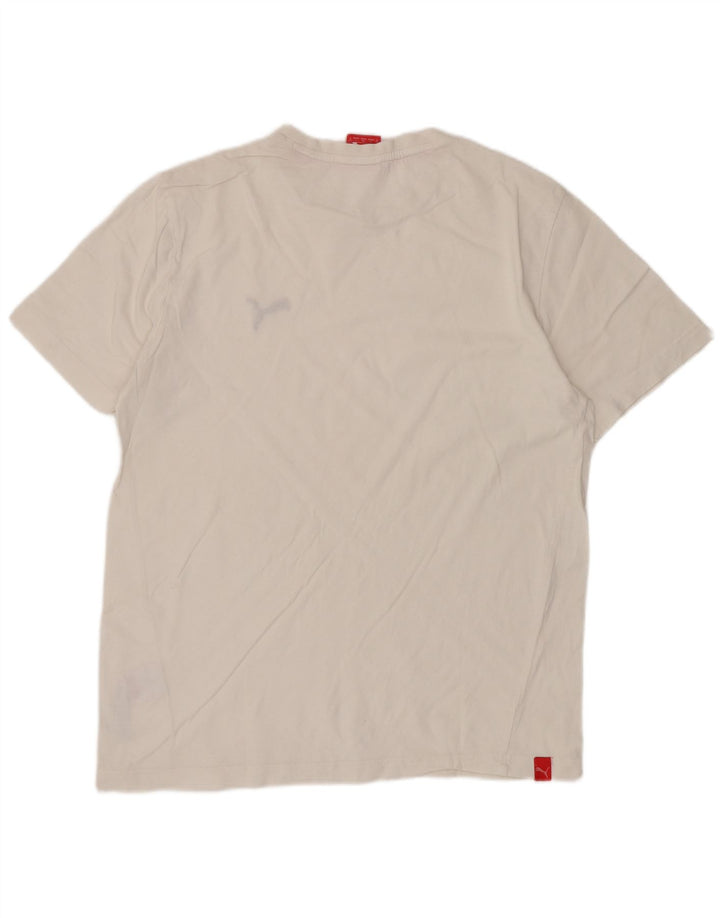 Puma herre T-shirt top lille hvid bomuld