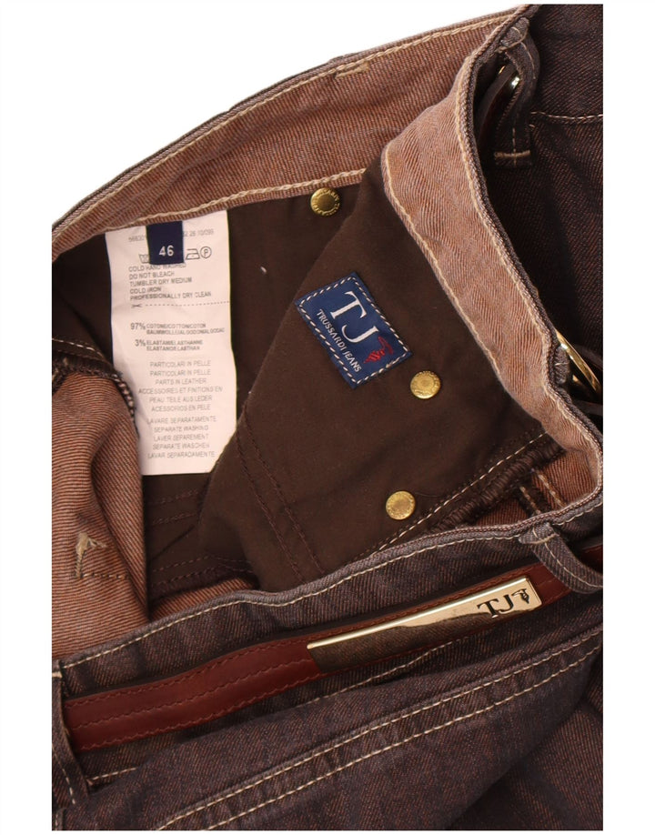 Trussardi Dame Denim Nederdel IT 46 Large W34 Brun Bomuld