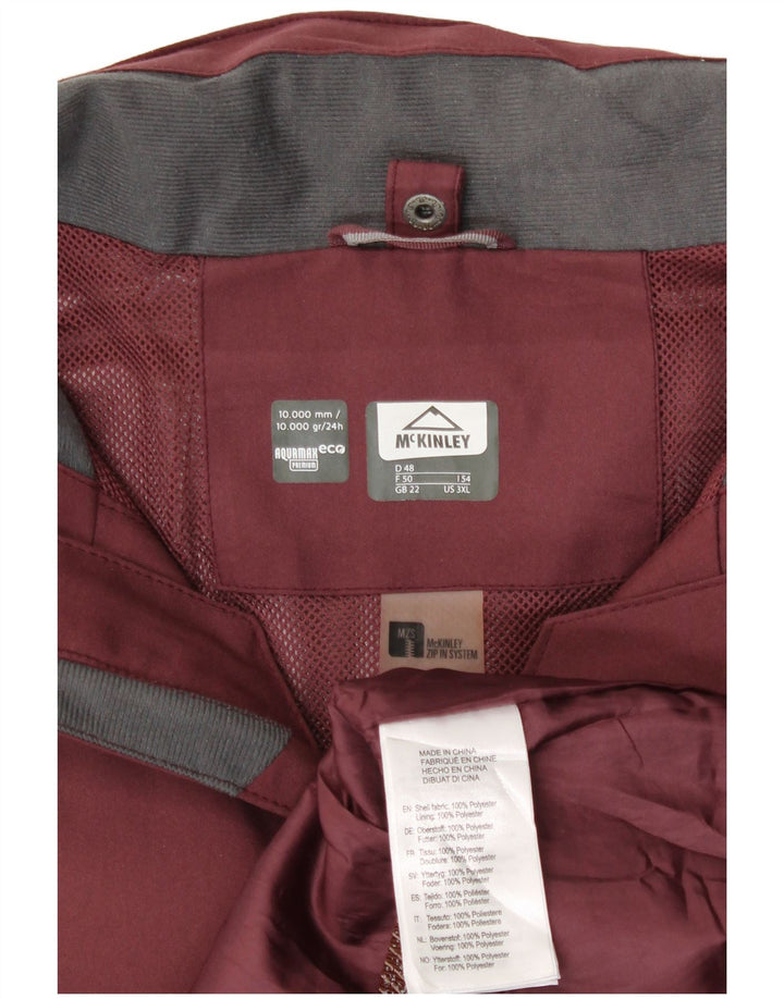 MC Kinley Dame Regnjakke UK 22 3XL Burgundy Polyester