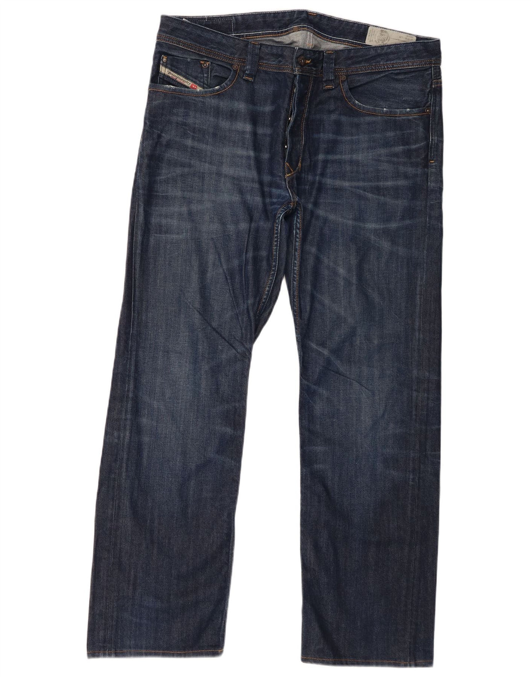 Diesel Herre Larkee Regular Straight Jeans W36 L30 Marineblå Bomuld