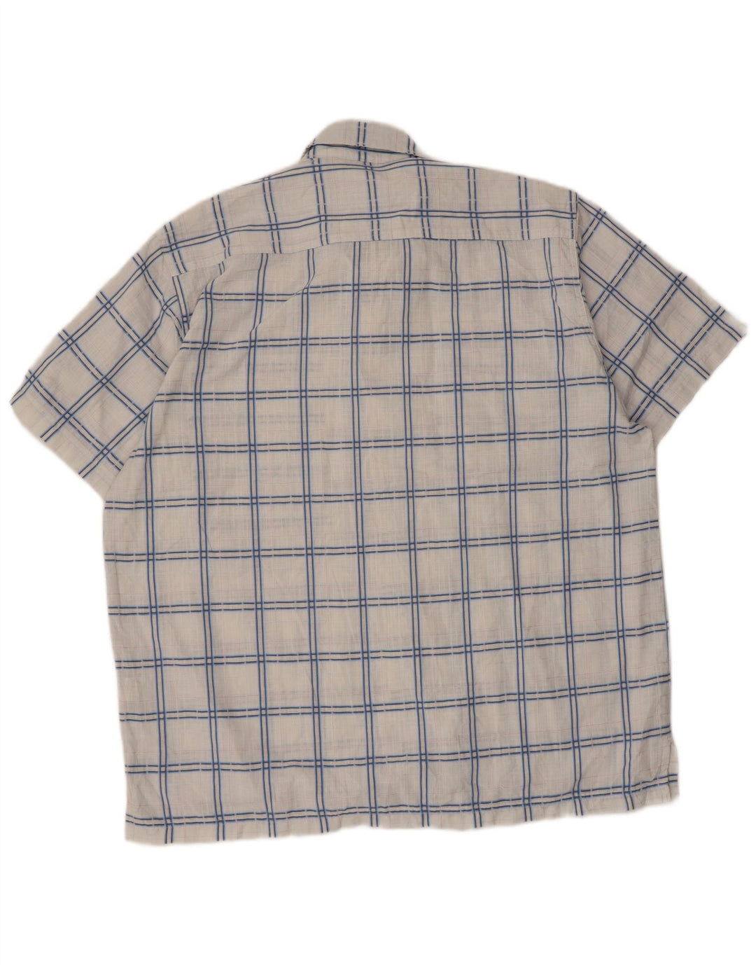 Rohan kortærmet herreskjorte Stor hvid ternet polyester