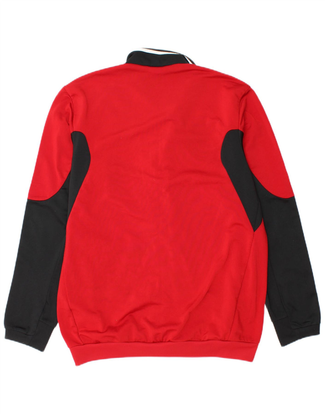 ADIDAS Træningsdragt til mænd, topjakke UK 36/38 Small Red Colourblock Polyester