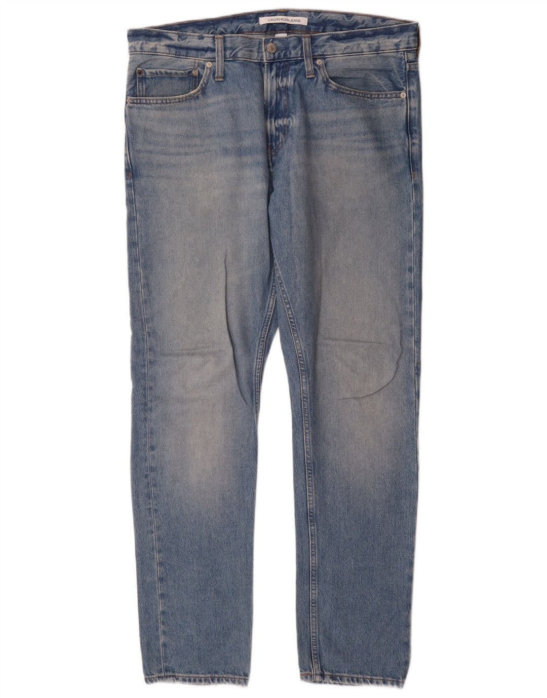 Calvin Klein Herre Slim Jeans W34 L32 Blå Bomuld