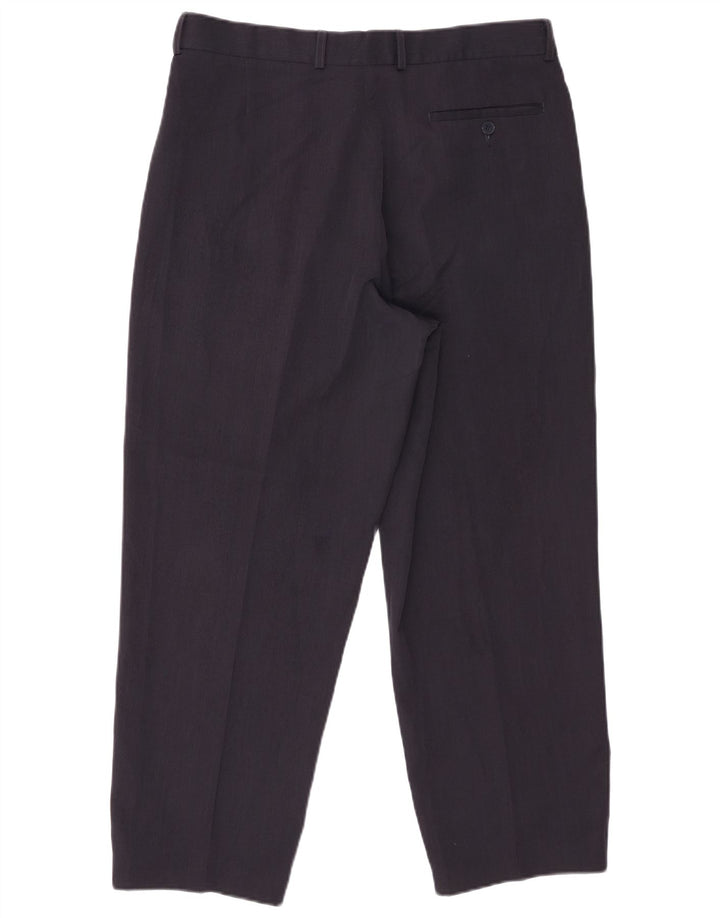 Marks & Spencer Herre Pegged Suit Bukser W34 L26 Marineblå Polyester