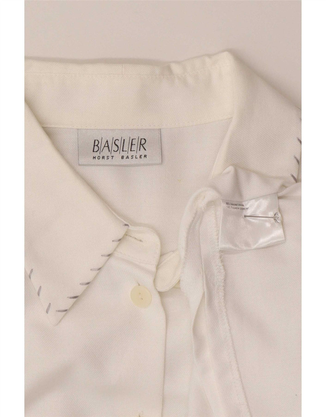 Basler skjortebluse til kvinder EU 44 XL Hvid viskose