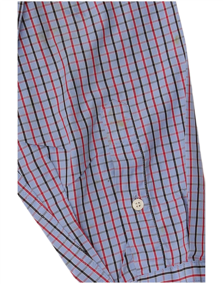 ELLESSE Herreskjorte Medium Blue Ternet Bomuld