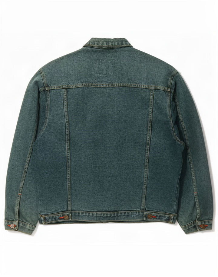 Vintage denimjakke til mænd UK 40 Stor grøn bomuld