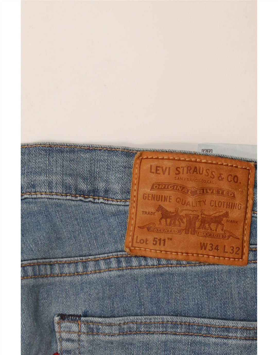 Levi's Herre 511 Slim Jeans W34 L32 Blå Bomuld