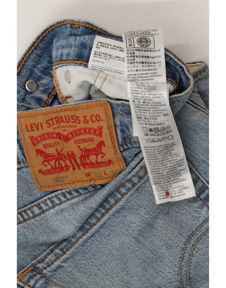 Levi's Dame 502 Straight Jeans W32 L27 Blå Bomuld
