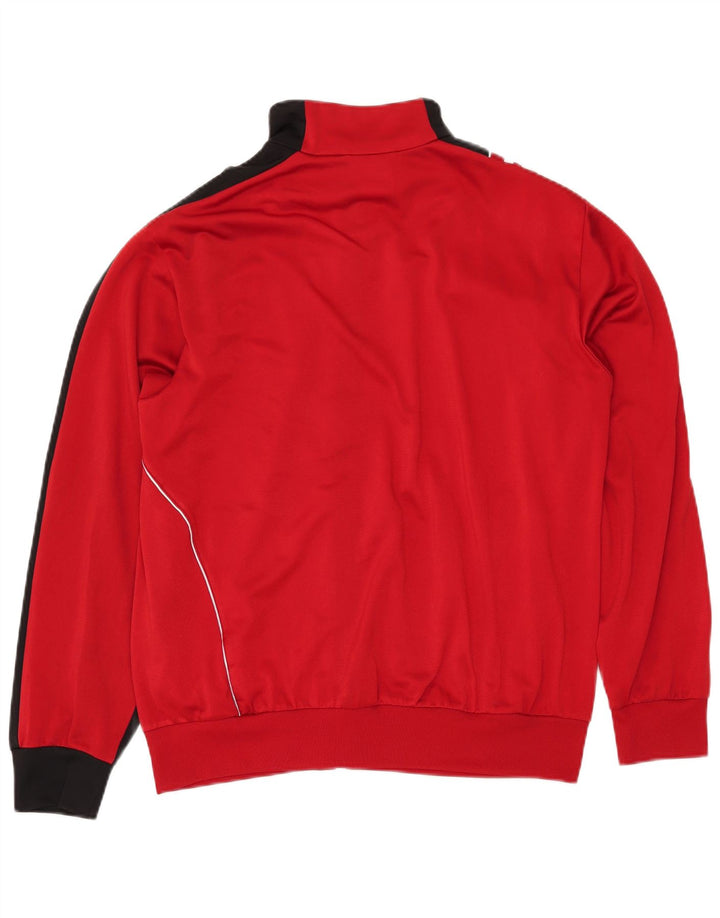 ADIDAS Træningsdragt til mænd, topjakke UK 40/42 Medium Rød Colourblock Polyester