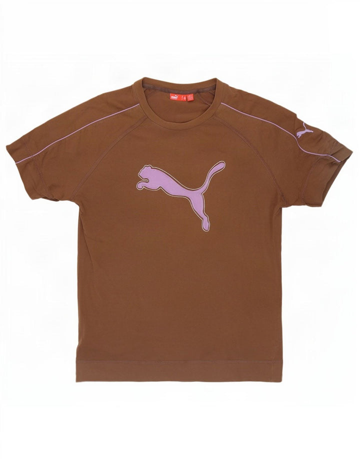 Puma Herre Grafisk T-Shirt Top Medium Brun