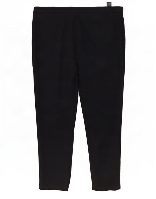 Marks & Spencer Dame Slim Casual Bukser UK 20 2XL W40 L27 Sort Viscose