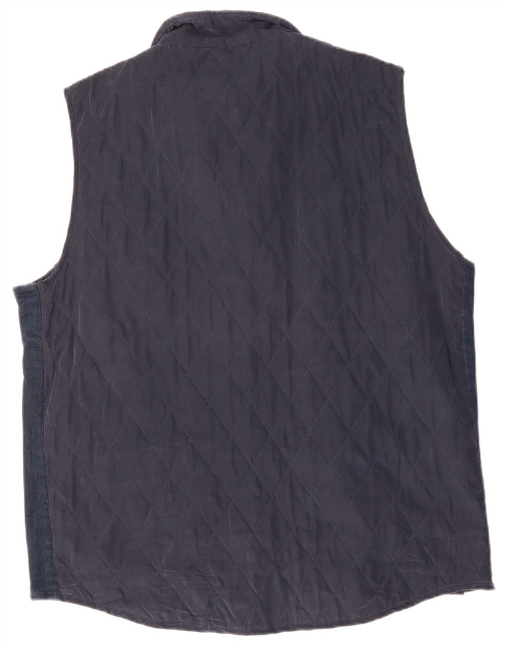CONTE OF FLORENCE Herre Quiltet Gilet UK 44 2XL Navy Blue