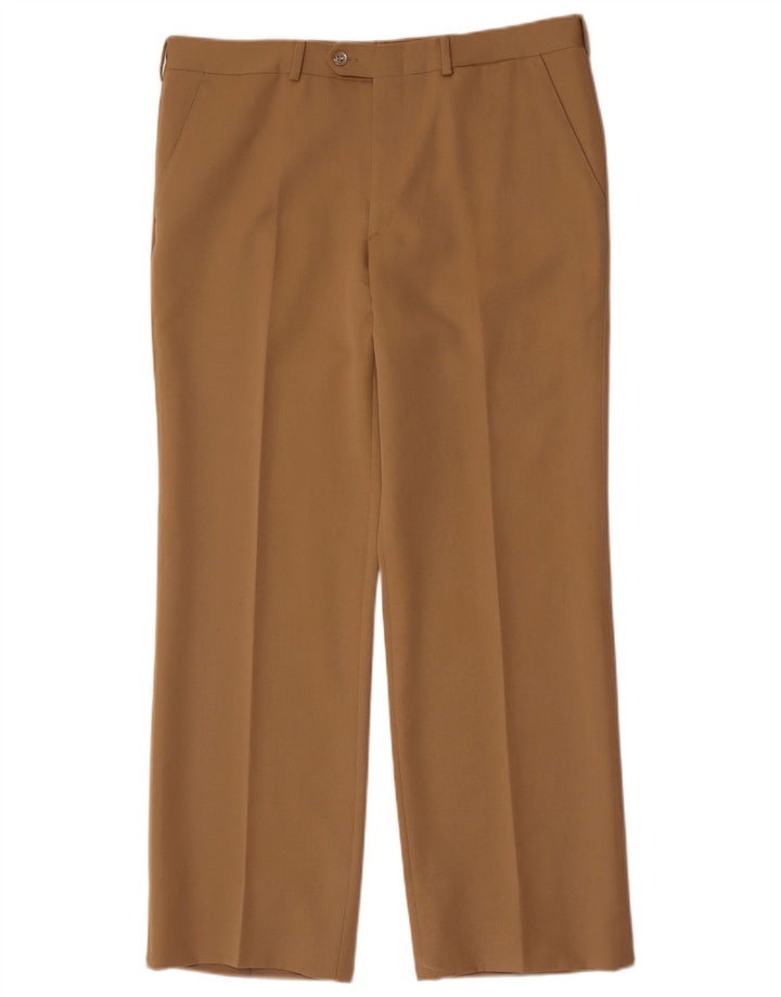Vintage herre lige jakkesæt bukser W36 L30 Beige