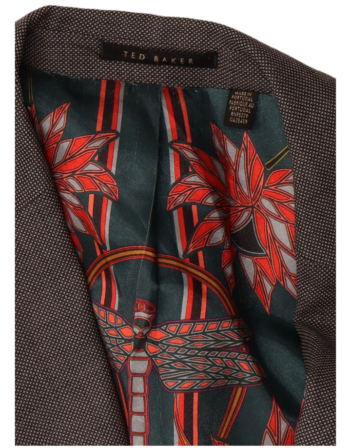 Ted Baker Herre Regular Fit 2-knaps blazerjakke UK 44 2XL Grå uld