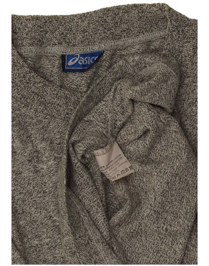 Asics Herre grafisk T-shirt Top Stor grå Flecked Bomuld