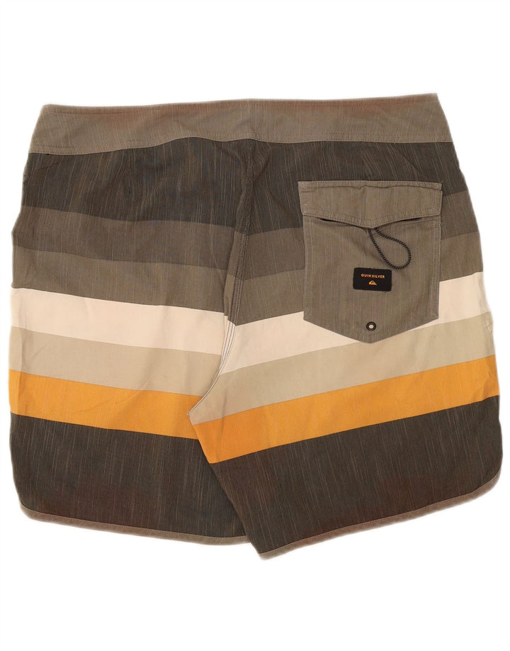 Quiksilver Badeshorts til mænd, store gråstribede polyester