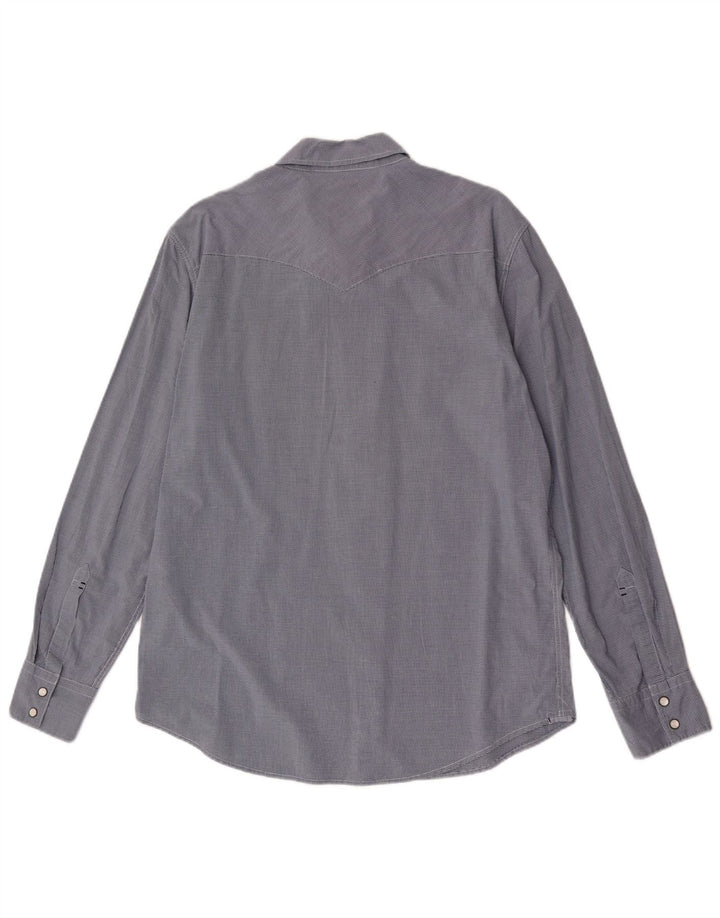Levi's Herre Slim Fit skjorte Stor marineblå Gingham bomuld